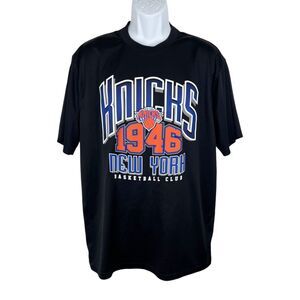 NBA Shirt Men Extra Large Black Short Sleeve New York Knicks Basketball Club Tee